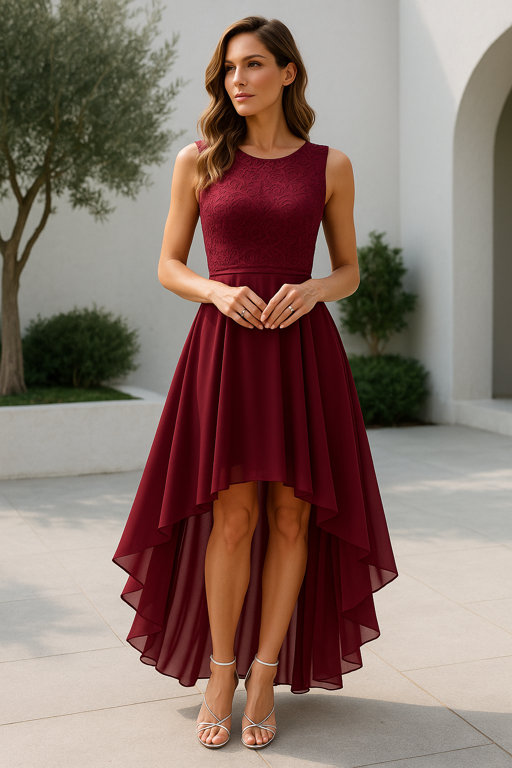 Kaitlyn | Elegantní šaty pro svatební hosty s asymetrickým střihem