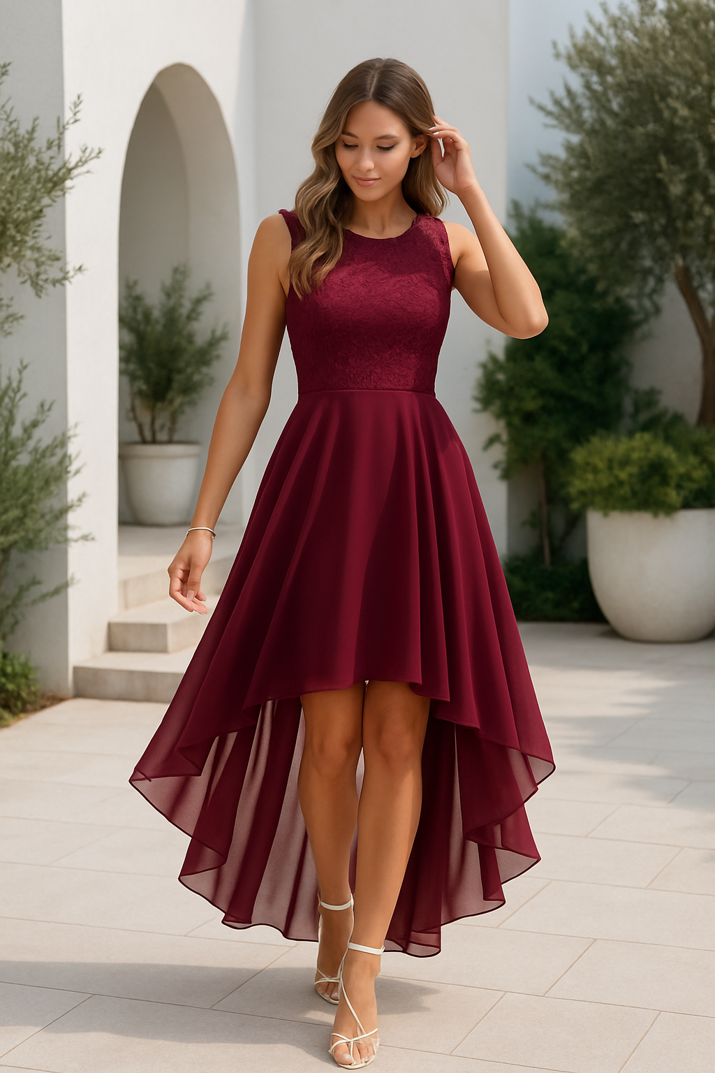 Kaitlyn | Elegantní šaty pro svatební hosty s asymetrickým střihem