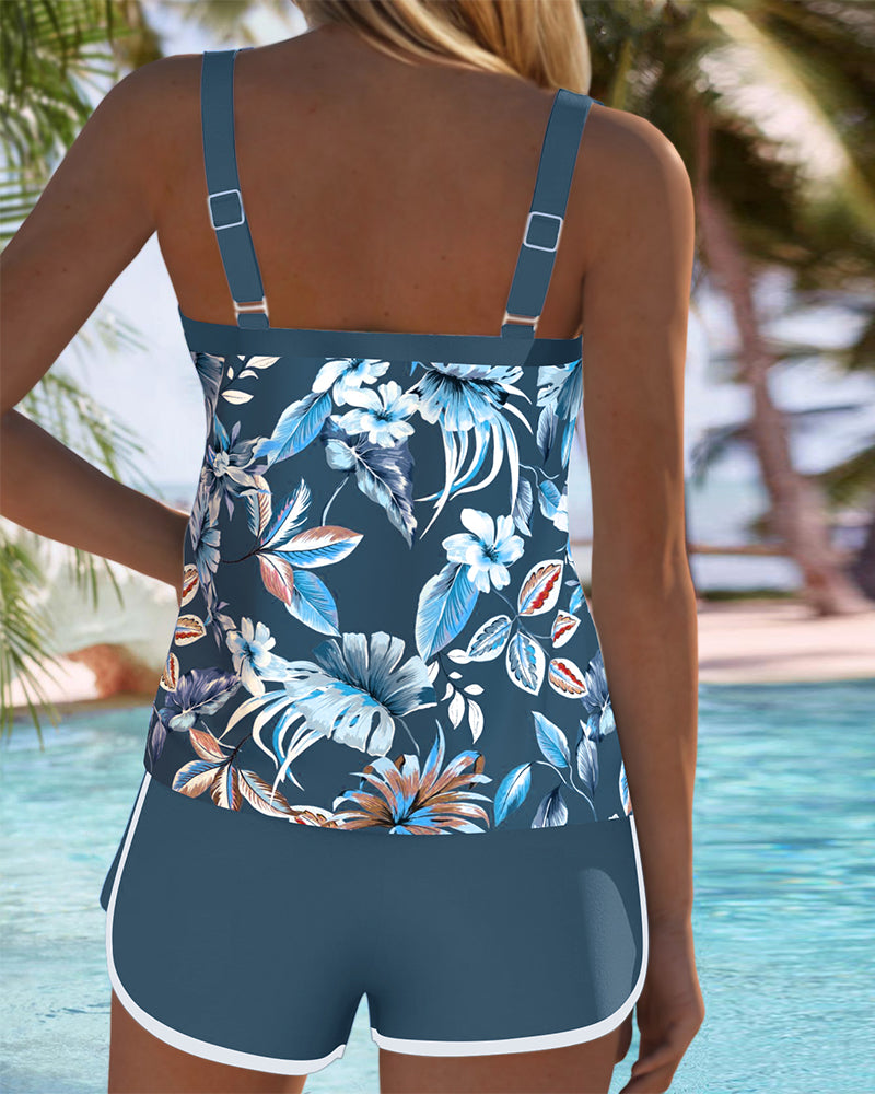 Iris | Bezrukávový tankini s U-výstřihem
