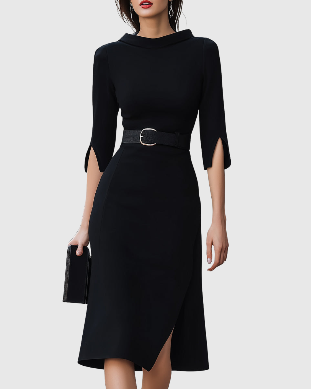 Blythewyn | Elegantní černé midi šaty