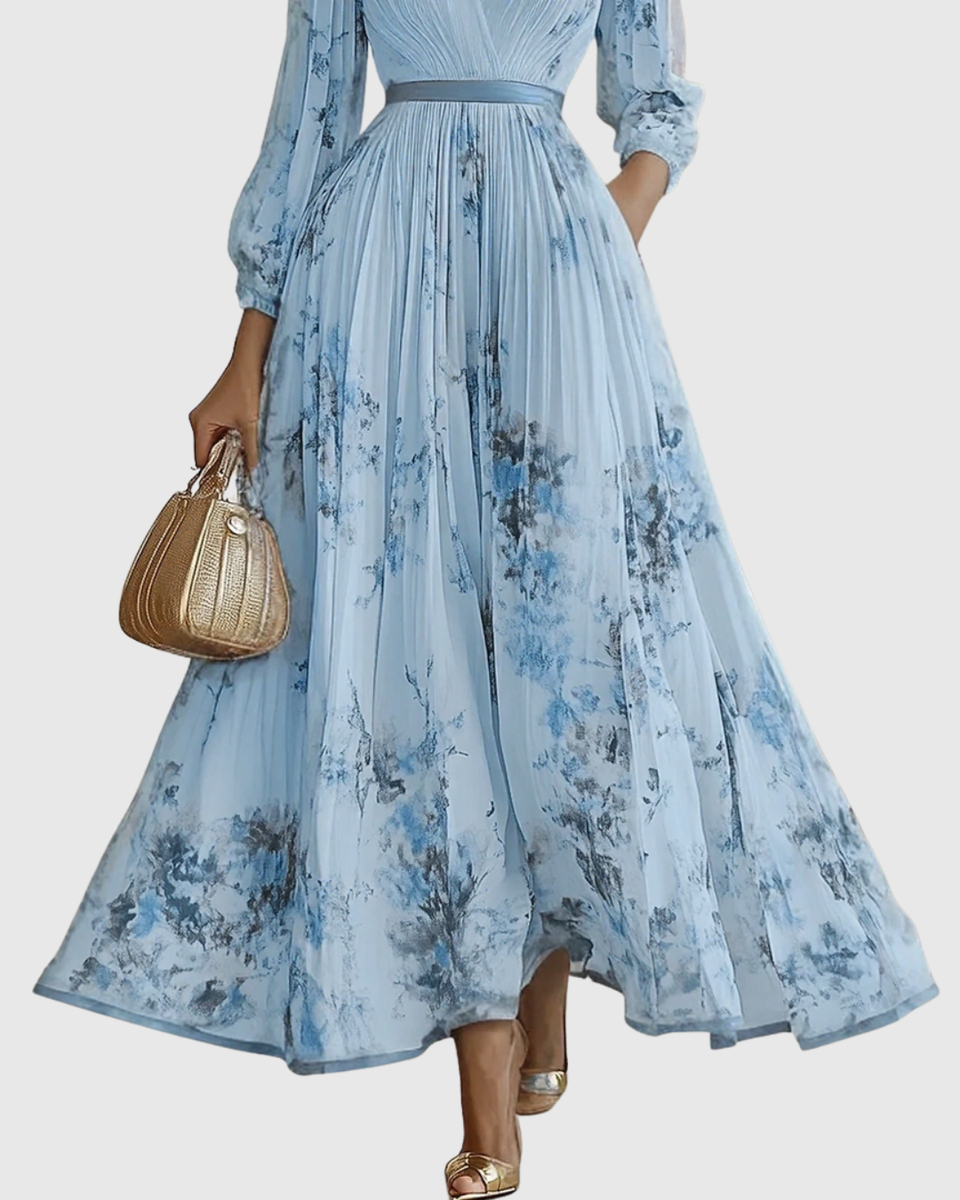 Rowella | Elegantní maxi šaty s plisováním
