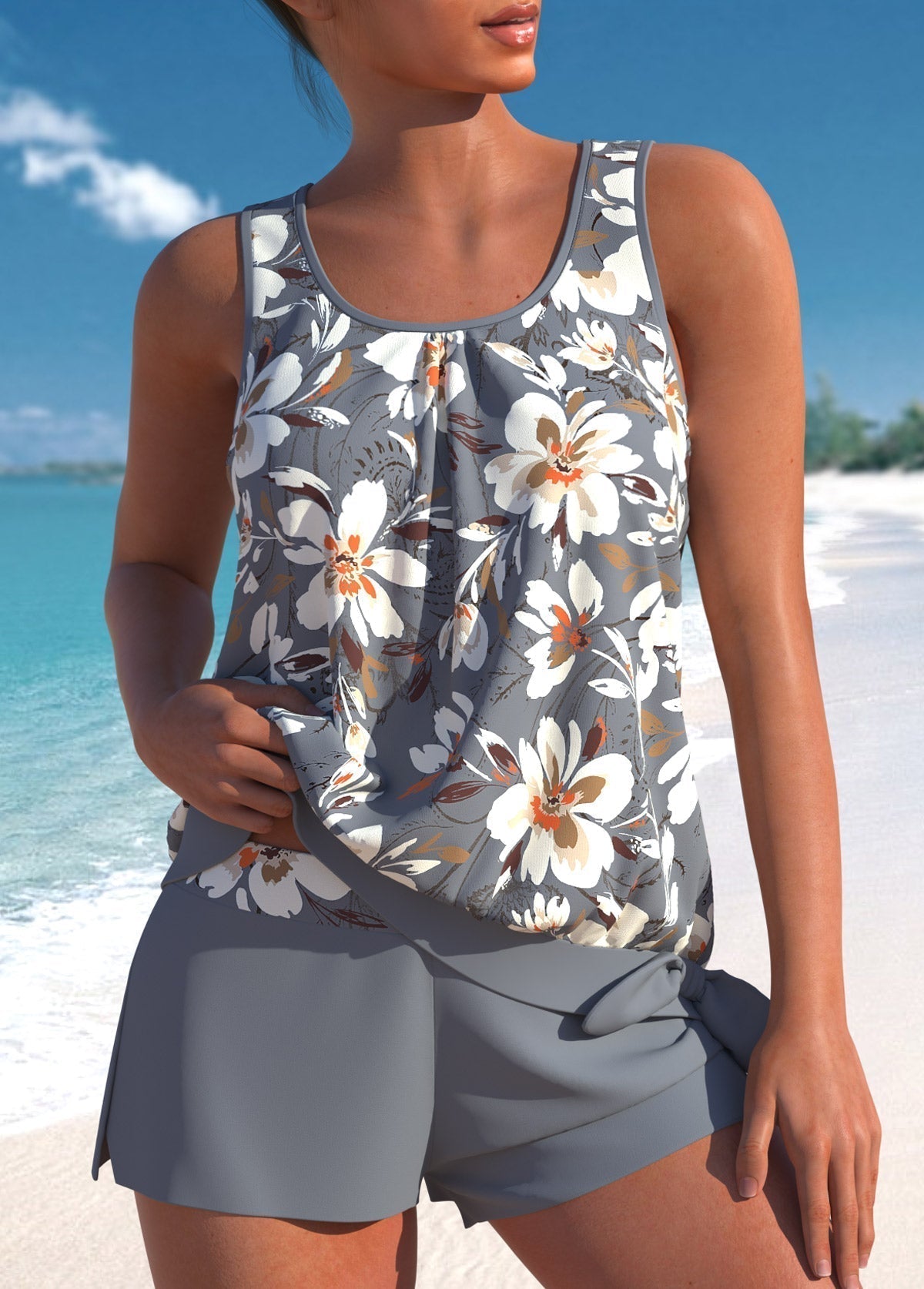 Hélène | Stylový květinový tankini s elegancí