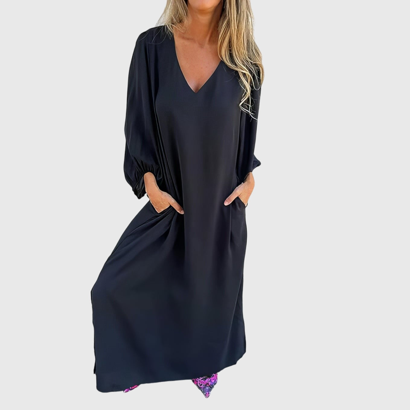 Carol - Dlouhé Boho Šaty s Praktickými Kapsami