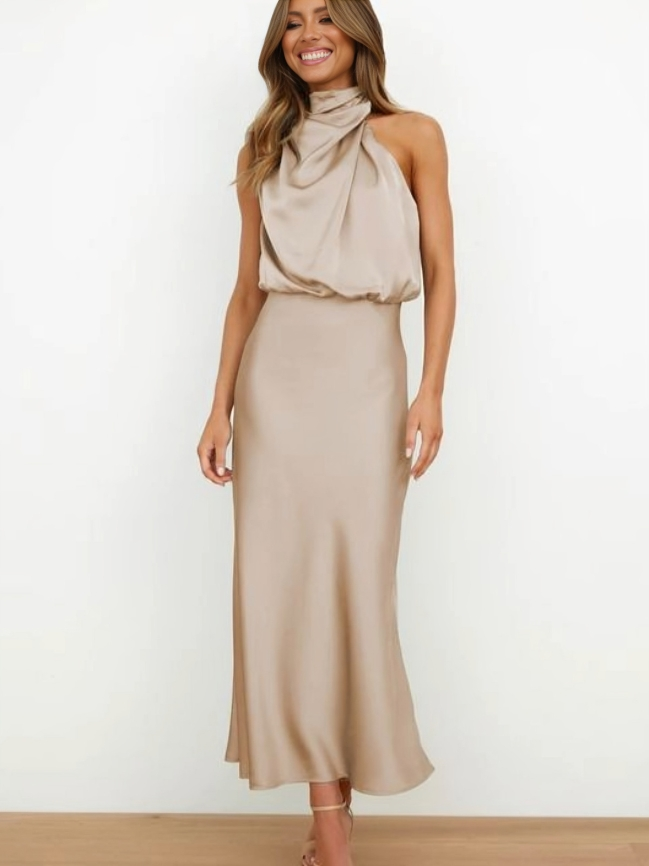 Faith | Dámské Elegantní Halter Večerní Šaty
