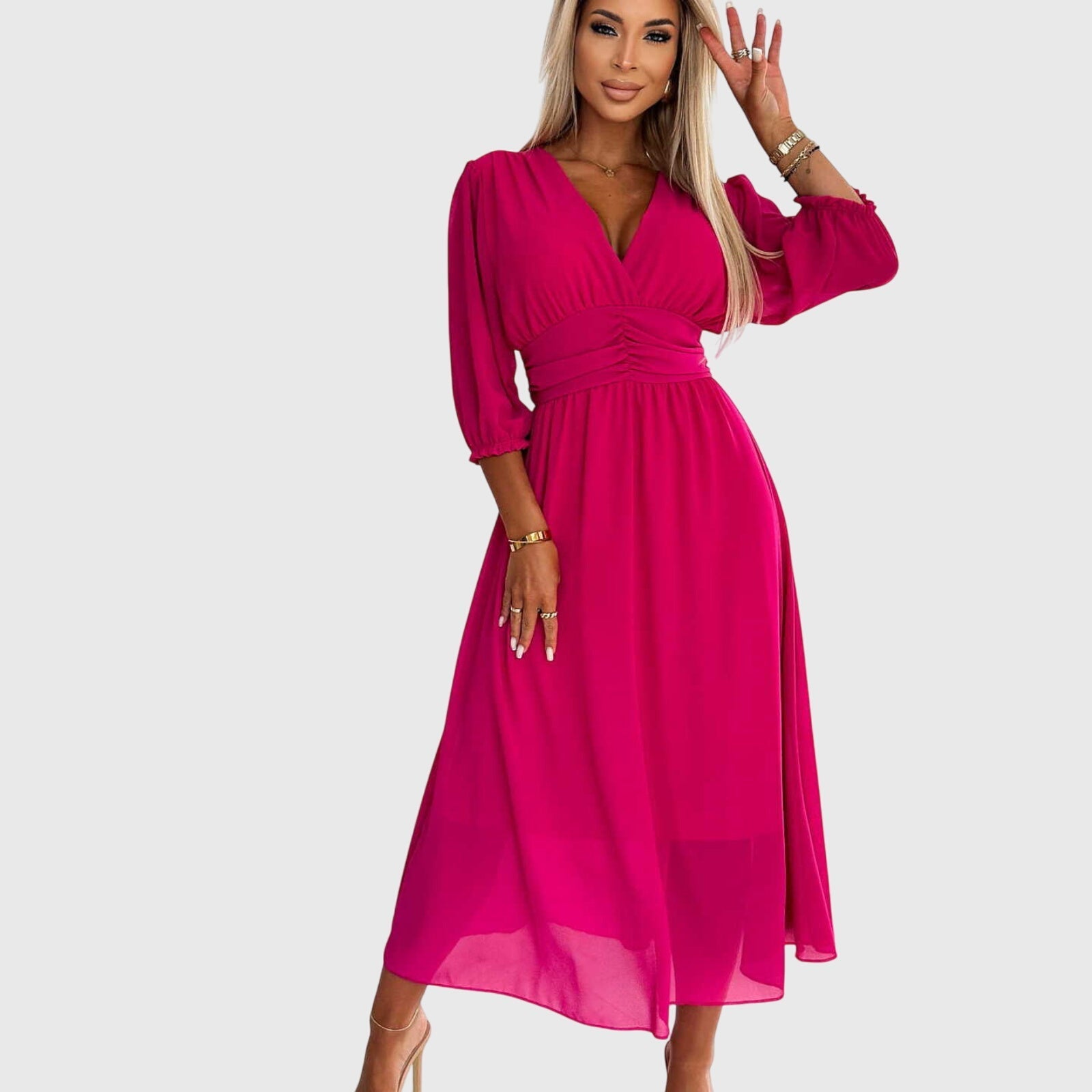 Chloe | Elegantní šaty z lehkého hedvábného šifonu