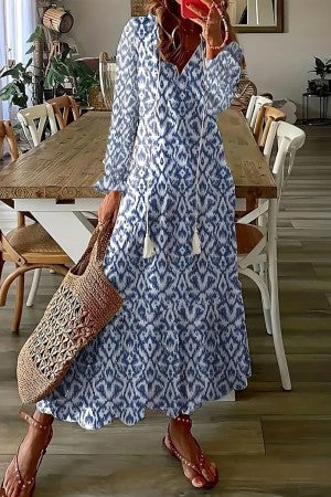 Florencie | Dámské Boho květinové maxi šaty s krátkým rukávem" can be rewritten as:
"Florencie | Dámské Boho maxi šaty s květinovým vzorem a krátkým rukávem