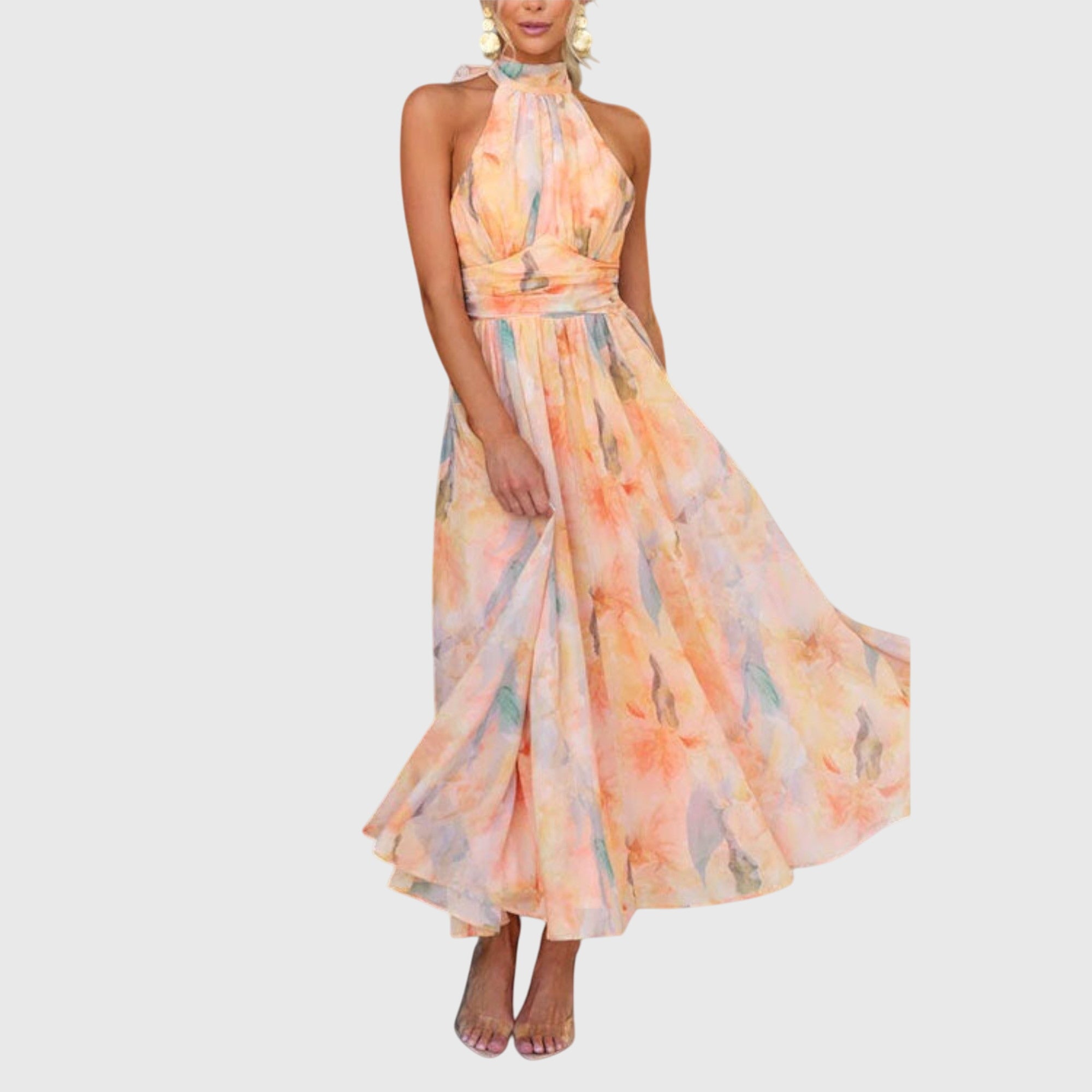 Halter Neck Maxi Dress