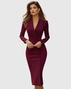 Seleneva | Stylové Přizpůsobené Midi Šaty