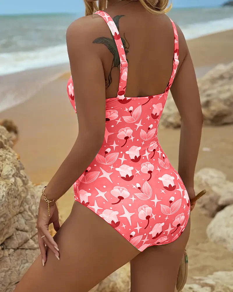 Clara | One-Piece Tankini with Print