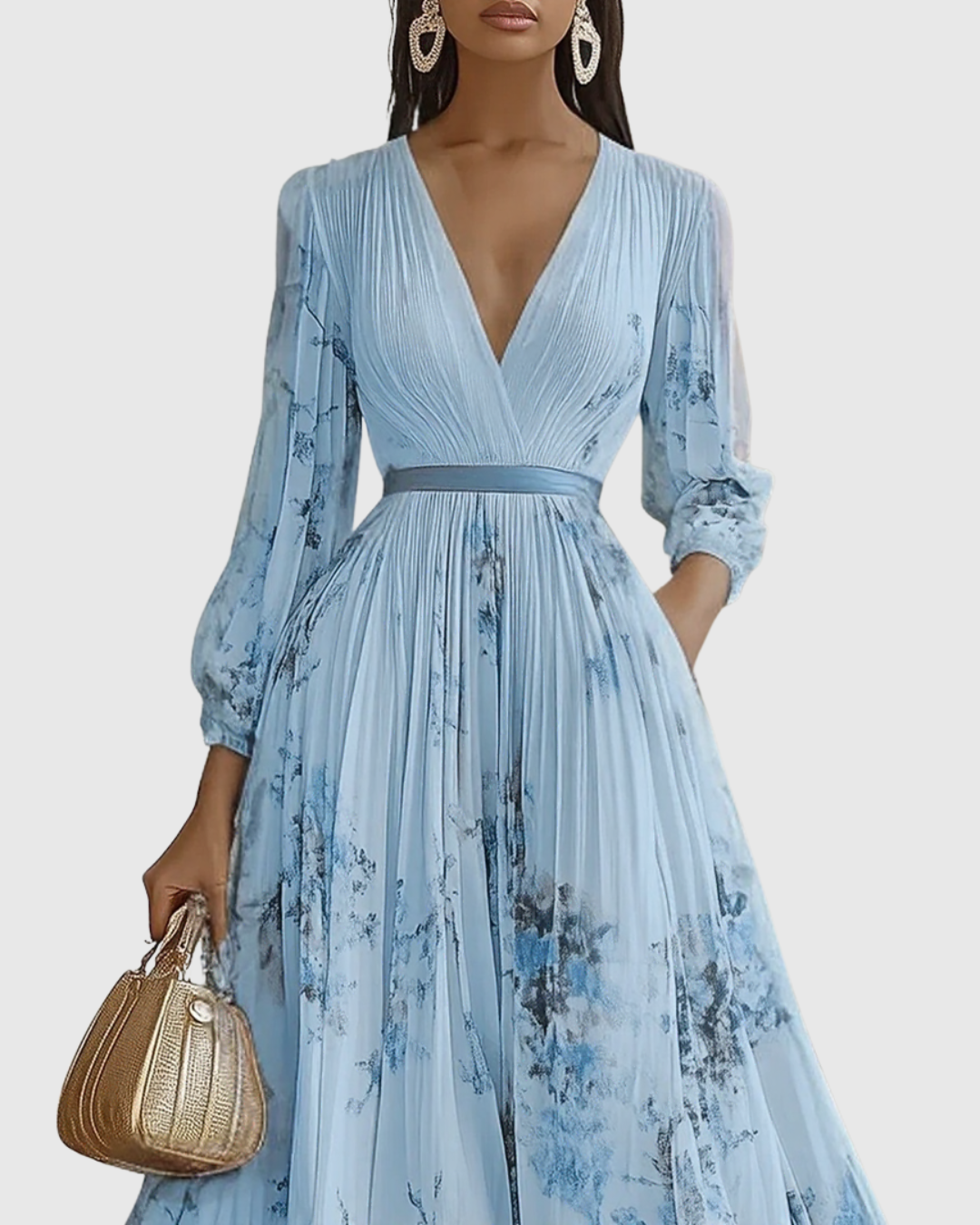 Rowella | Elegantní maxi šaty s plisováním
