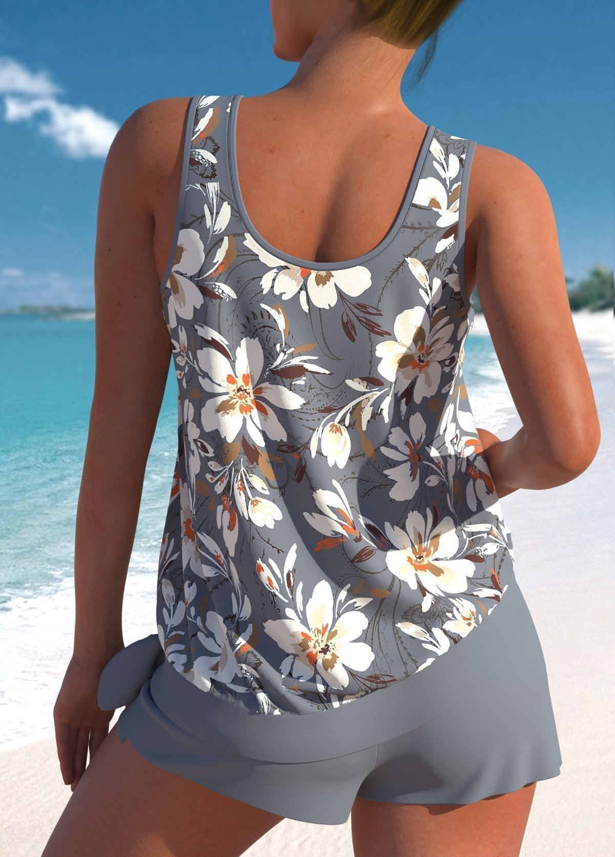 Hélène | Stylový květinový tankini s elegancí