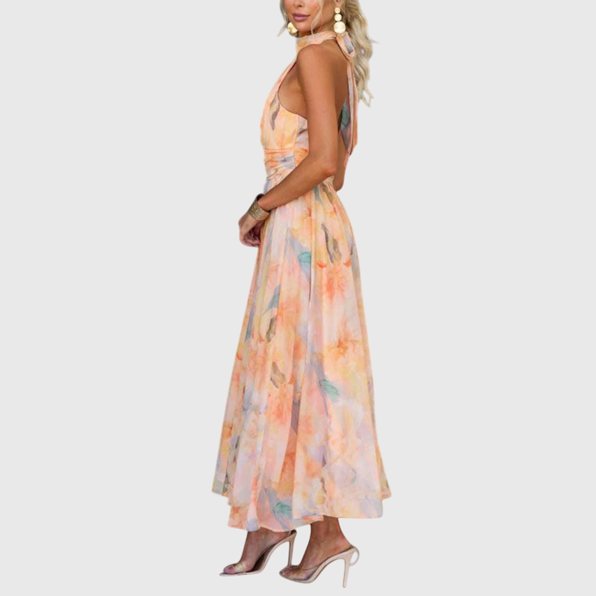 Halter Neck Maxi Dress