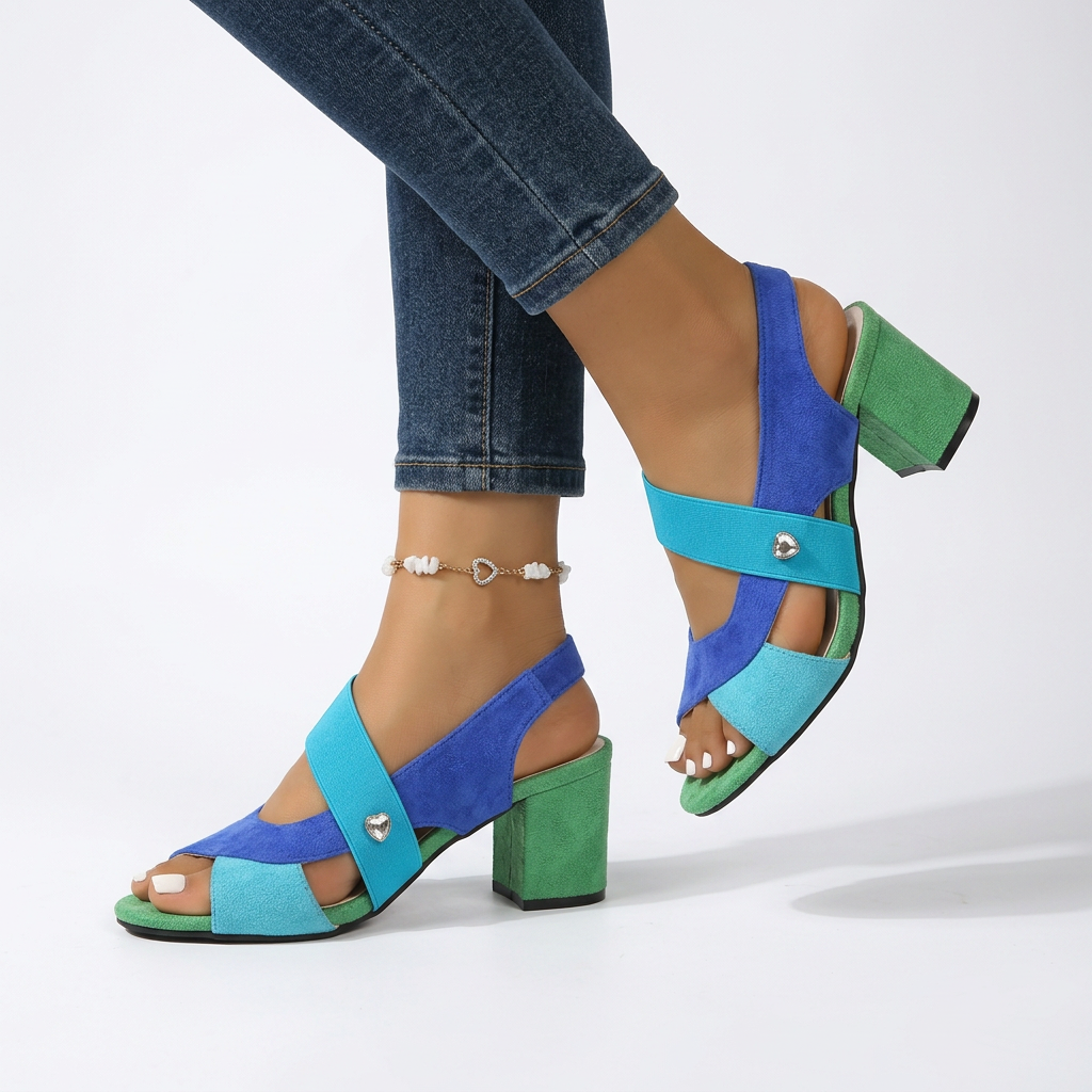 Colorine™ — Elegantní sandály s blokovým podpatkem