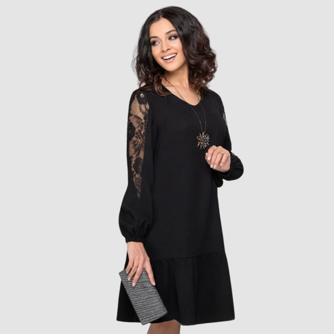 Lowri Quinn | Midi šaty s krajkovými detailmi
