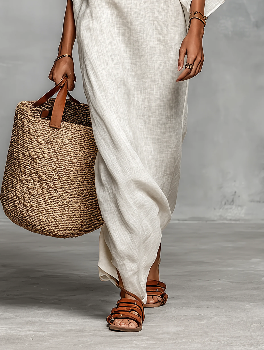 Aveline™ | Maxi šaty s odhalenými rameny a volnými rukávy