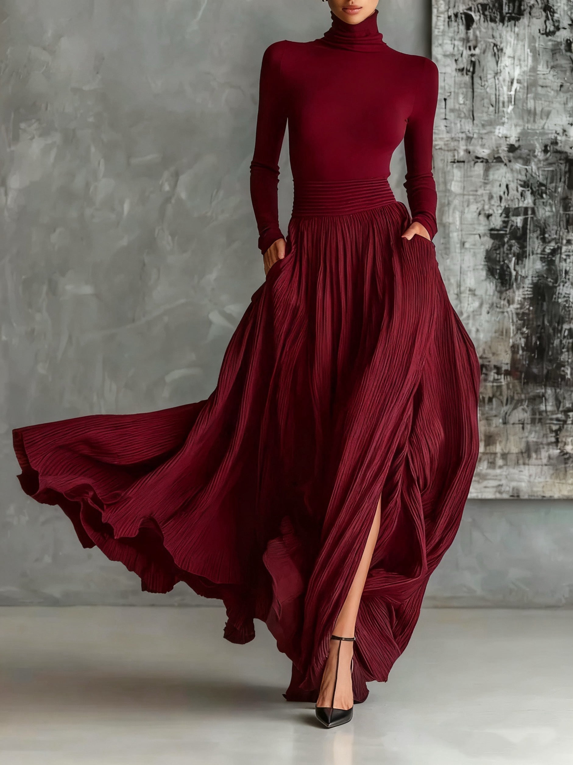 Eva™ | Stylový set s plisovanou sukní