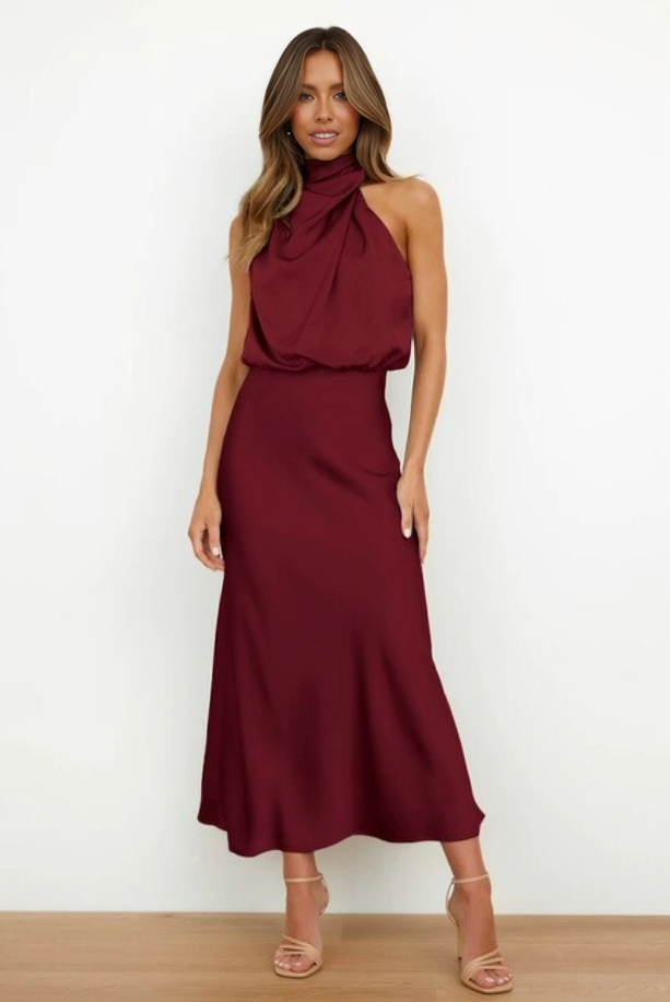 Faith | Dámské Elegantní Halter Večerní Šaty