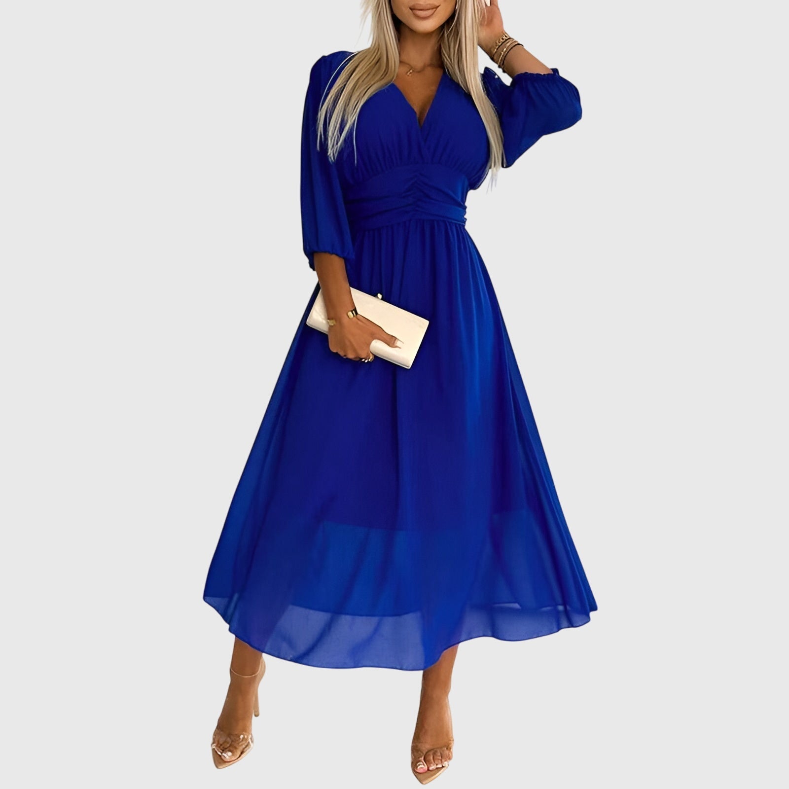 Chloe | Elegantní šaty z lehkého hedvábného šifonu